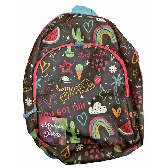 Madison & Dakota Multicolor Backpack - Adjustable Padded Straps - Picture 1 of 2